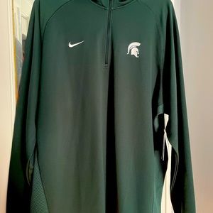 Mens 1/4 zip Michigan State Spartans Nike pullover